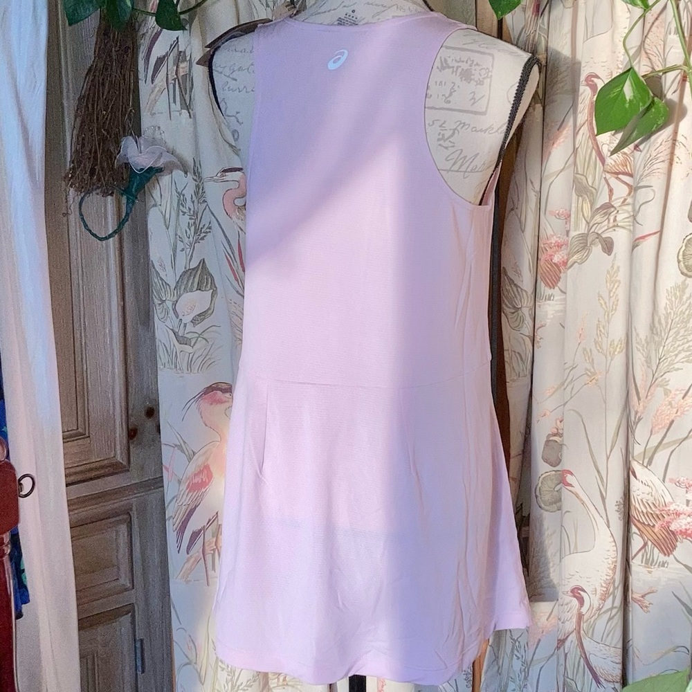NWT ASICS New Strong 92 Tennis Dress W Undershorts Pink sz Medium - Picture 4 of 13